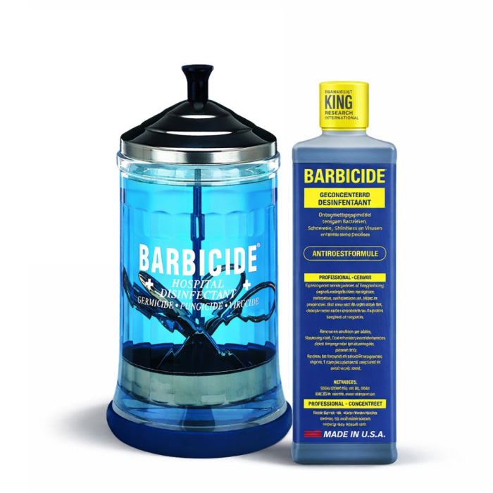 Barbicide Desinfectieconcentraat 473 ml + Barbicide Dompelflacon 750 ml