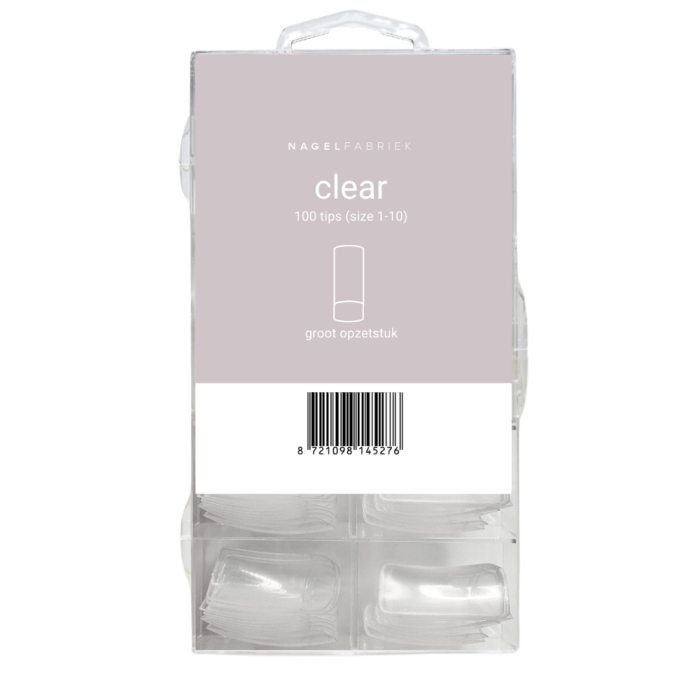 Nageltips Clear Groot Opzetstuk