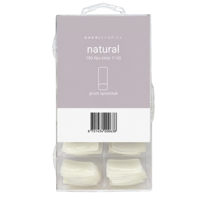 Nageltips Naturel Groot Opzetstuk