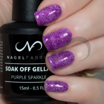Soak Off Gellak Purple Sparkle
