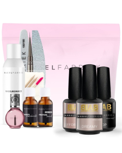 Biab Starterspakket Medium in een leuk roze tasje.