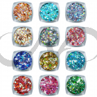 Nail Art Glitters Hexagon 12x