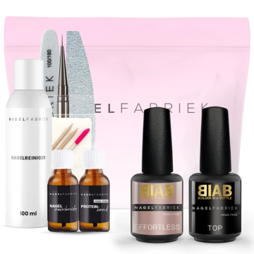 Biab Starterspakket Basic verpakt in een leuk roze tasje.