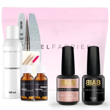 Biab Starterspakket Basic verpakt in een leuk roze tasje.