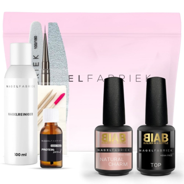 Biab Starterspakket Basic verpakt in een leuk roze tasje.
