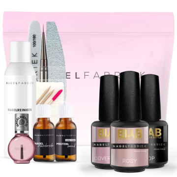 Biab Starterspakket Medium in een leuk roze tasje.