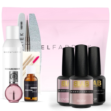 Biab Starterspakket Medium in een leuk roze tasje.