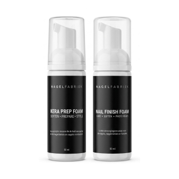 Foam Duo: Kera Prep Foam en Nail Finish Foam