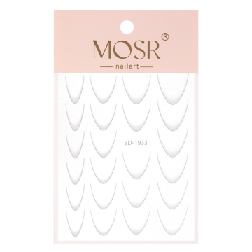 Nagelstickers Gradient French White