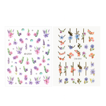 Nagelstickers Flowers 2x
