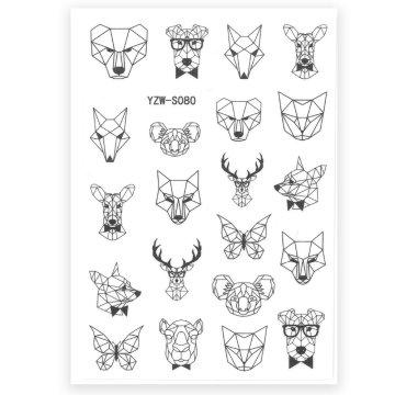 Nagelstickers Geometrisch Dieren