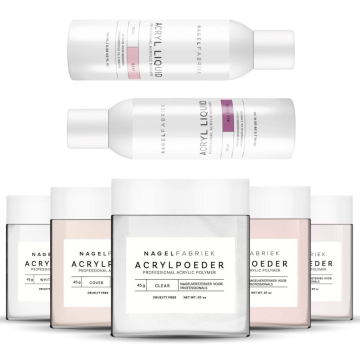 Proefpakket 5x Acrylpoeder Met 2x Acryl Liquid