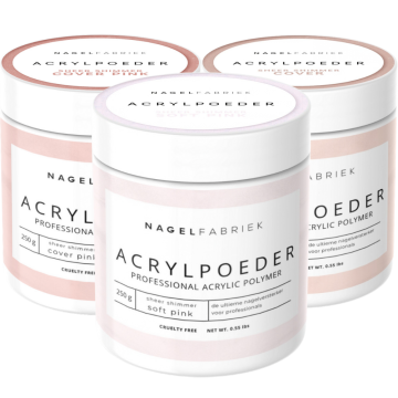 Acrylpoeder Sheer Shimmer Set 3 x 250 gram