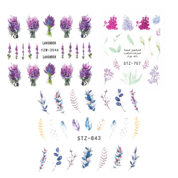 Water Decals Bloemen