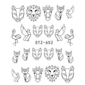 Water Decals Geometrisch Dieren