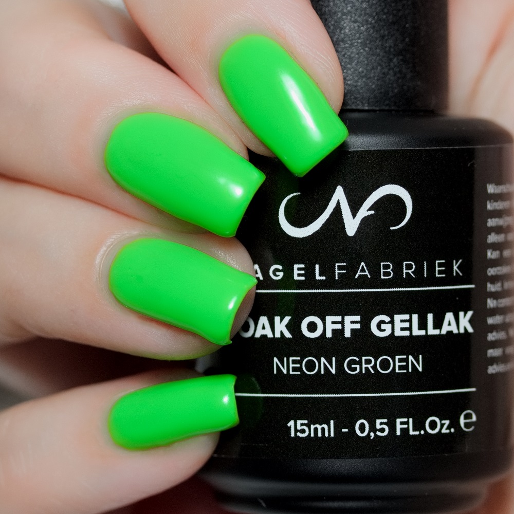 Soak Off Gellak Neon Groen 15 ml