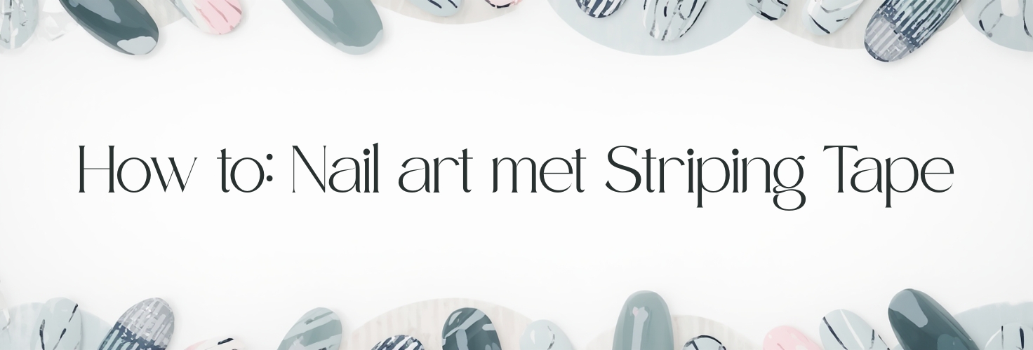 Nail art met striping tape – strakke lijnen en geometrische designs gemaakt met tape van Nagelfabriek