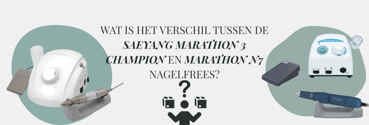 Wat is het verschil tussen de Saeyang Marathon 3 Champion en Marathon N7 nagelfrees?