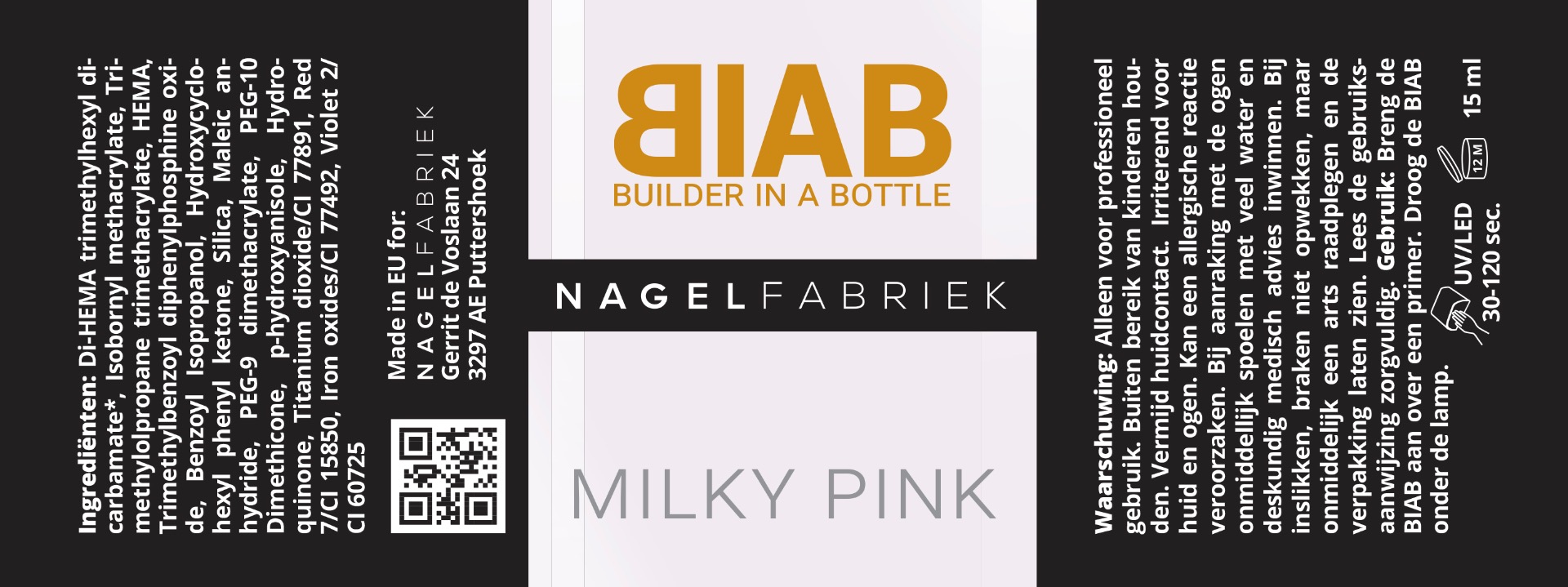 Label Builder In a Bottle Milky Pink - BIAB