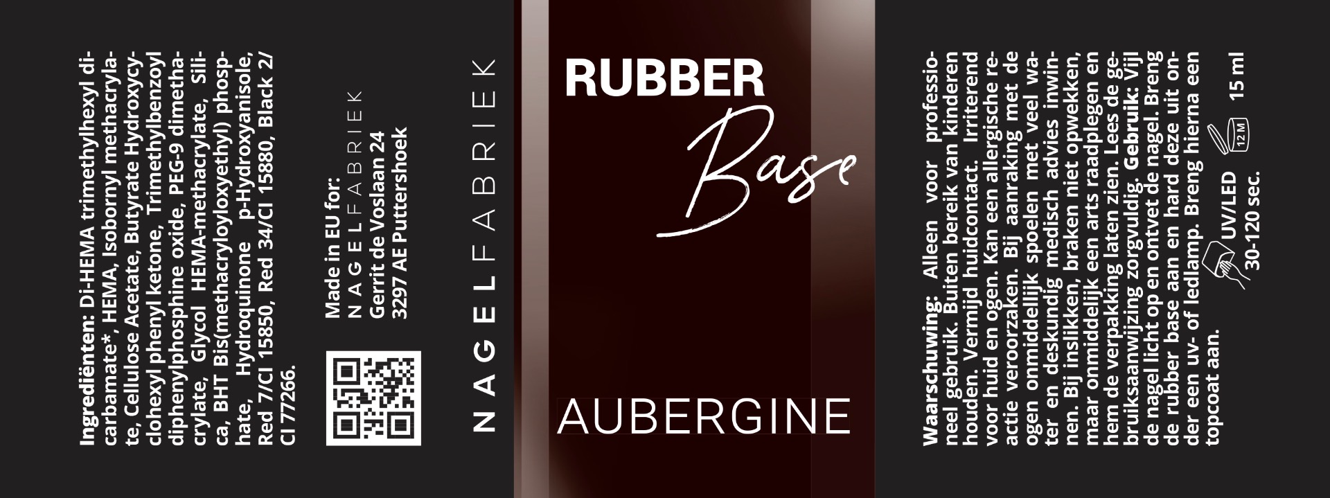 Label Rubber Base Aubergine 15 ml