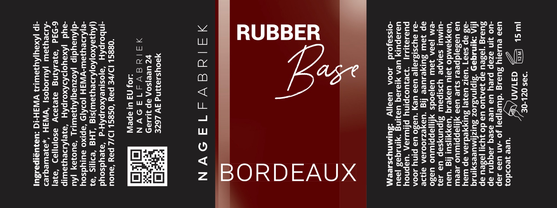 Label Rubber Base Bordeaux 15 ml