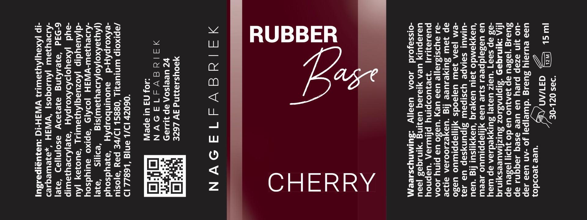 Label Rubber Base Cherry 15 ml