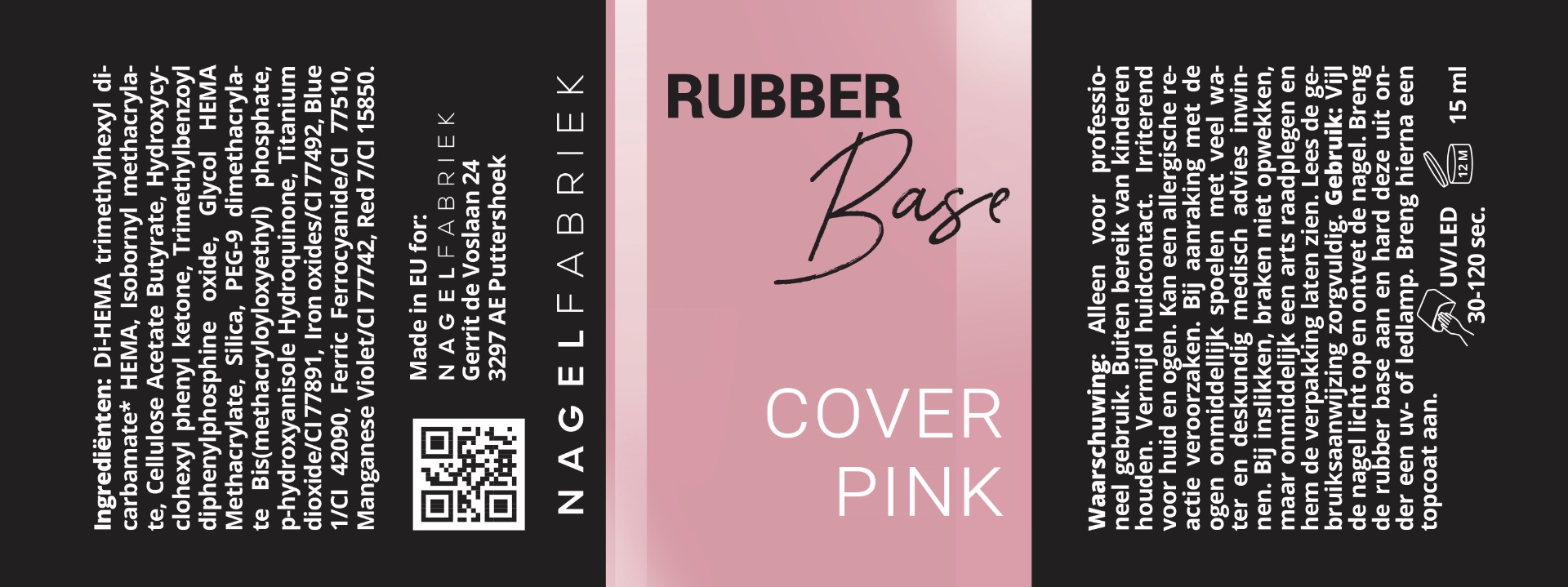 Label Rubber Base Cover Pink 15 ml