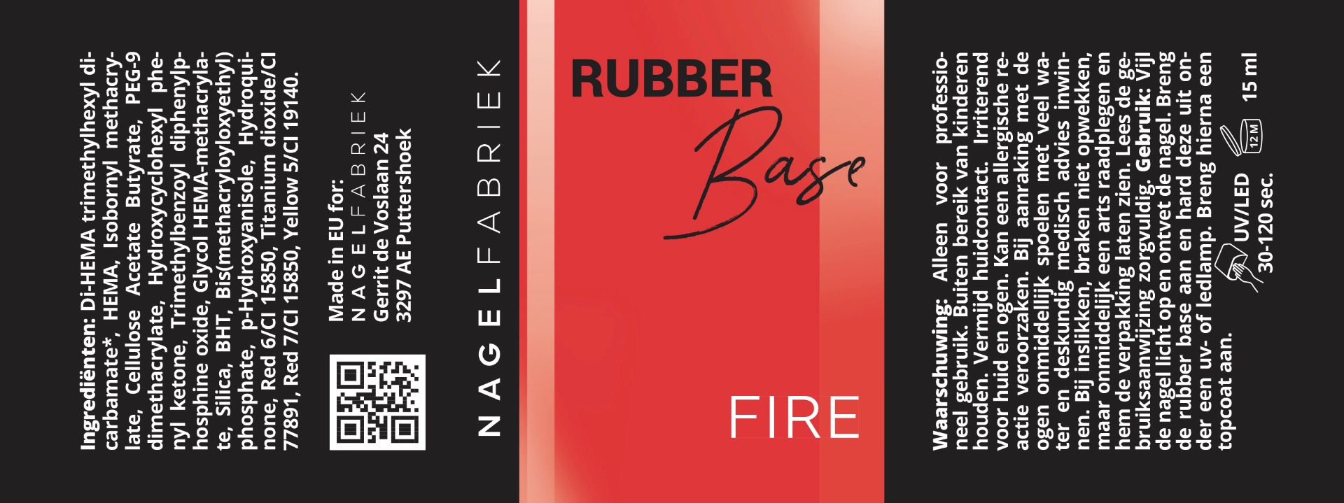 Label Rubber Base Fire 15 ml