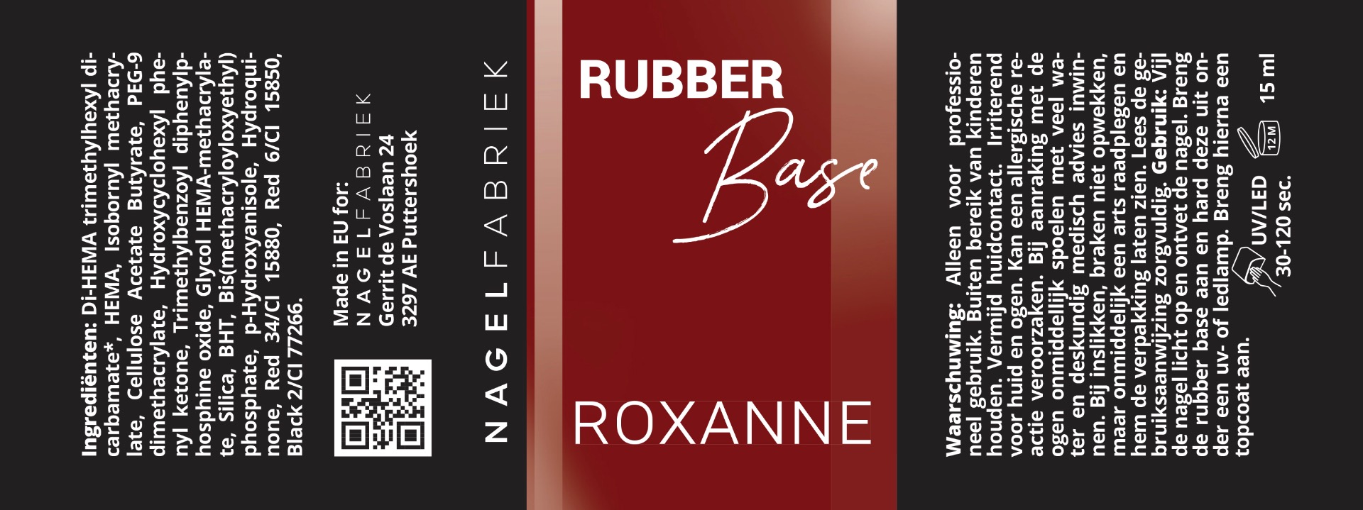 Label Rubber Base Roxanne 15 ml