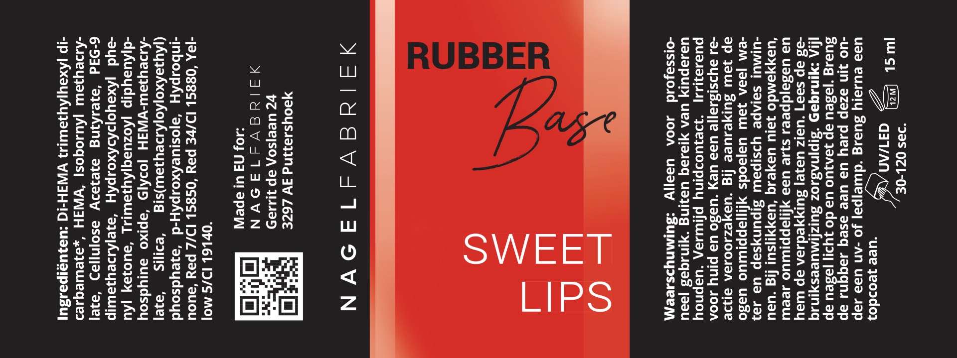 Label Rubber Base Sweet Lips 15 ml