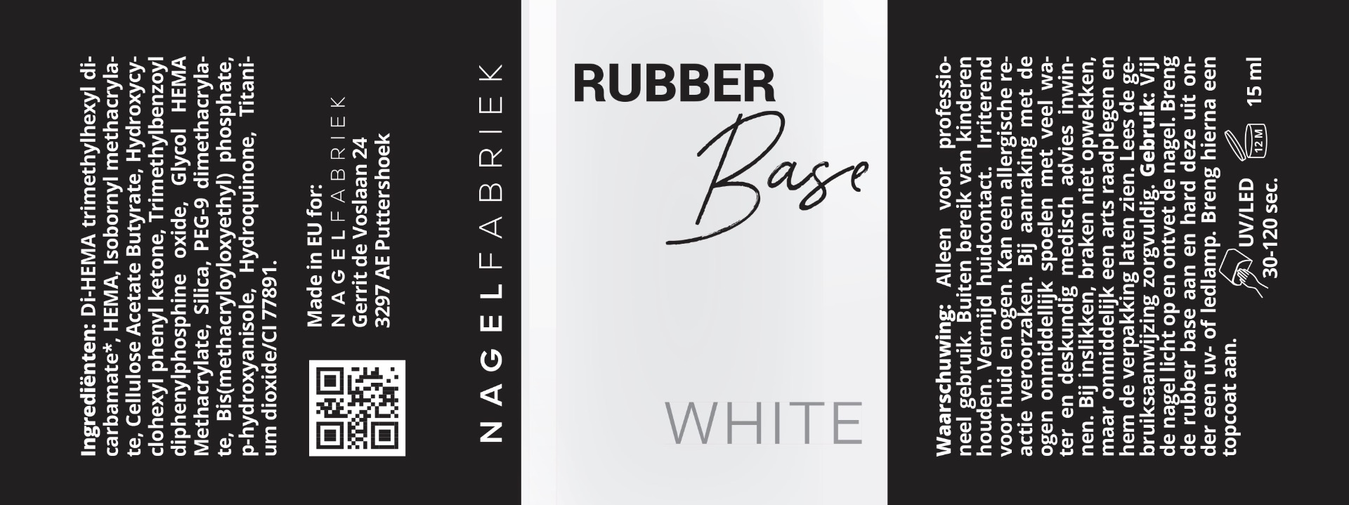 Label Rubber Base White 15 ml