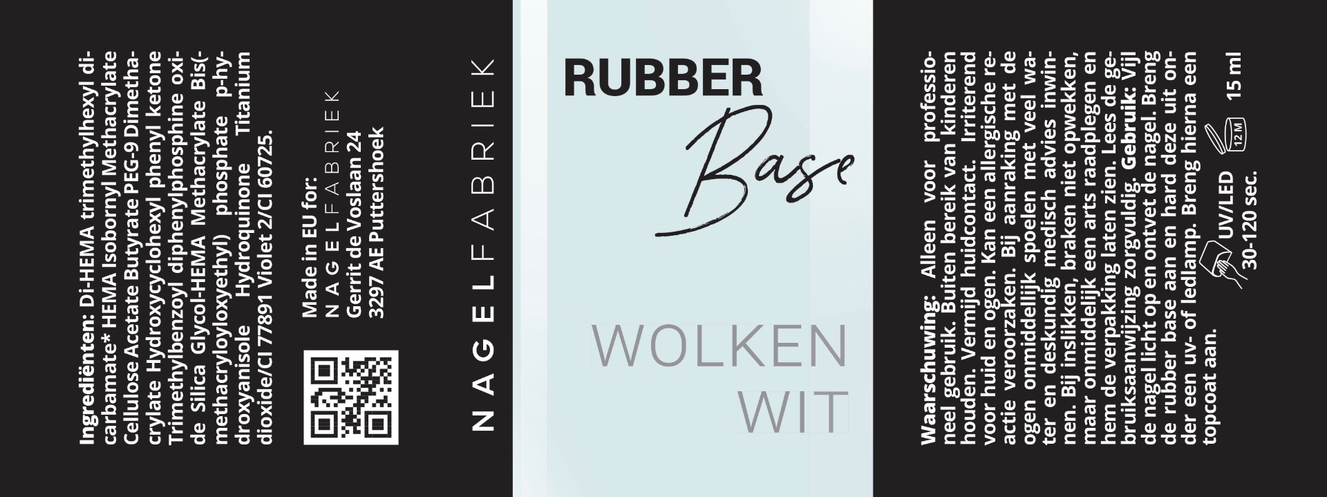 Label Rubber Base Wolken Wit 15 ml