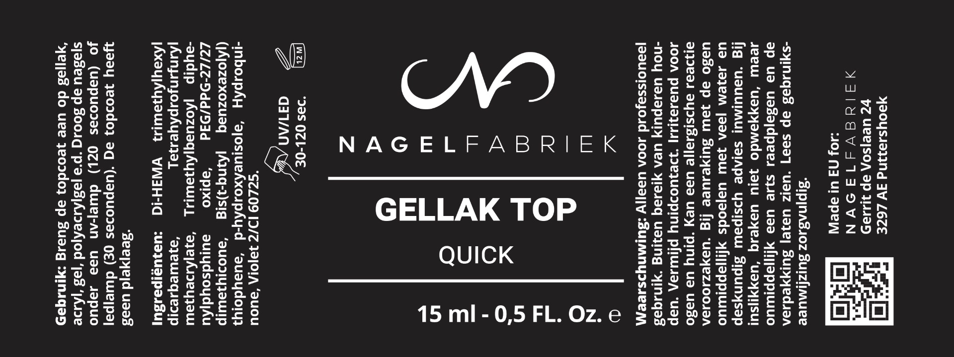 Label Topcoat Quick 15 ml