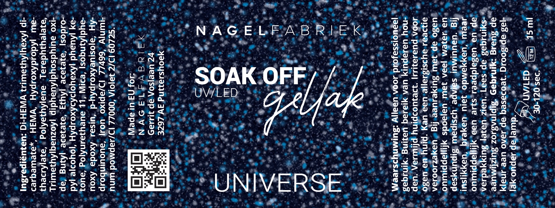 Label Soak Off Gellak Universe 15 ml